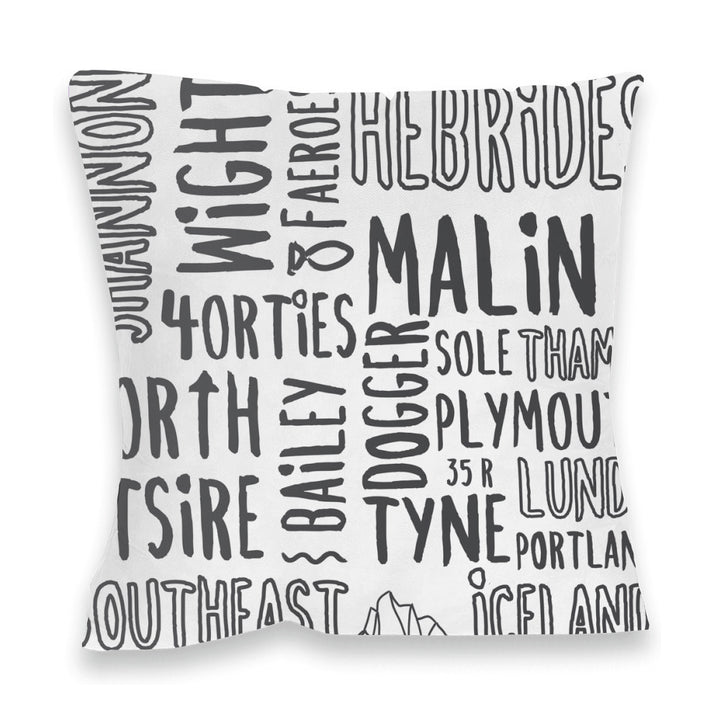 The Shipping Forecast Regions, Fibre Filled Cushion