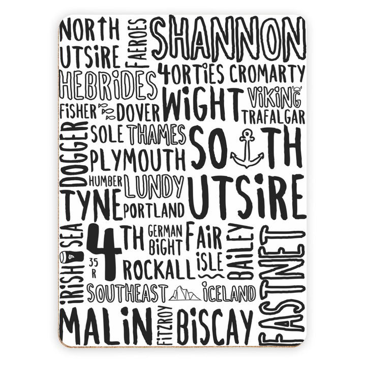 The Shipping Forecast Regions, Placemat
