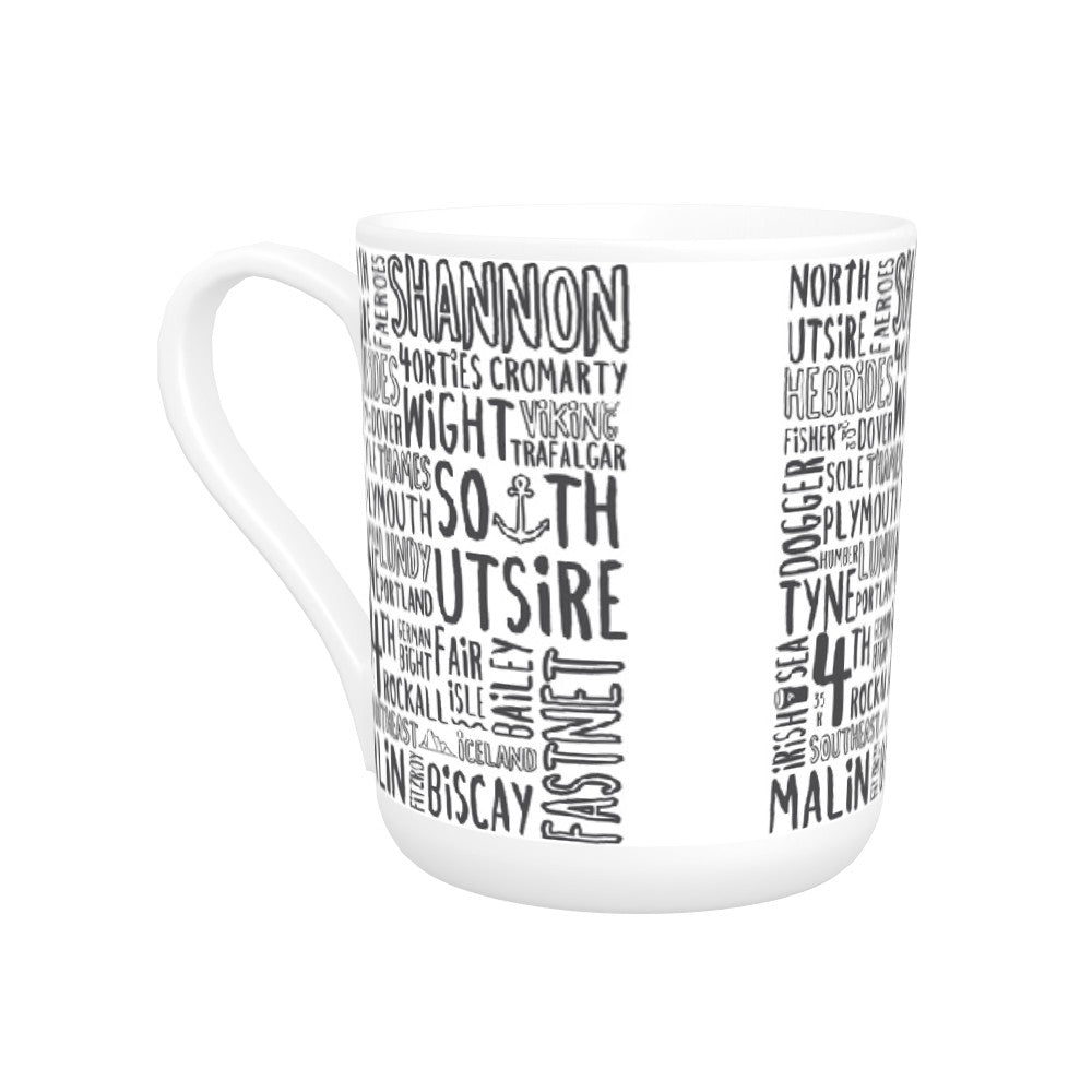 The Shipping Forecast Regions, Bone China Mug
