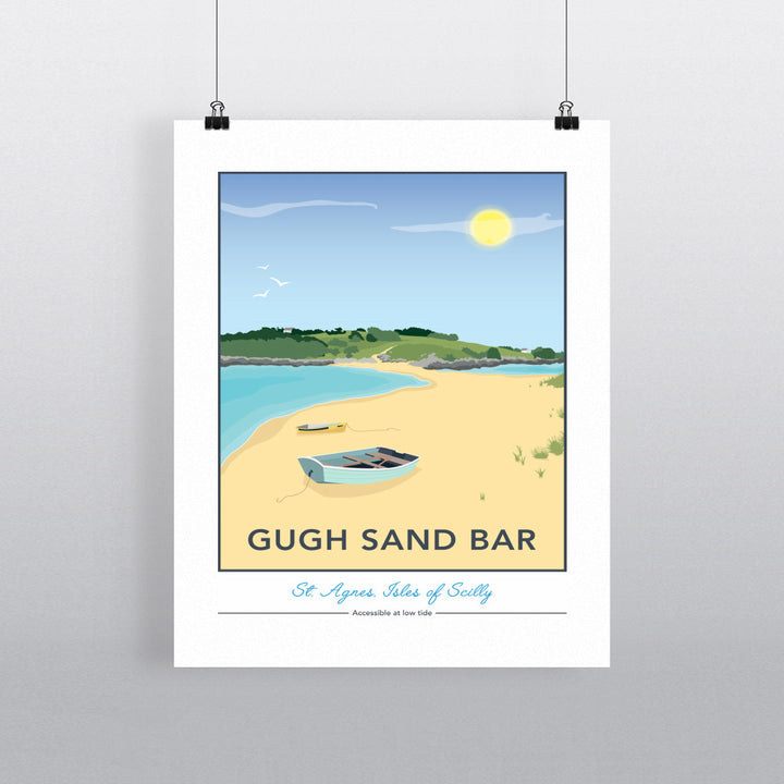 Gugh Sand Bar, St Agnes, Isles of Scilly 90x120cm Fine Art Print