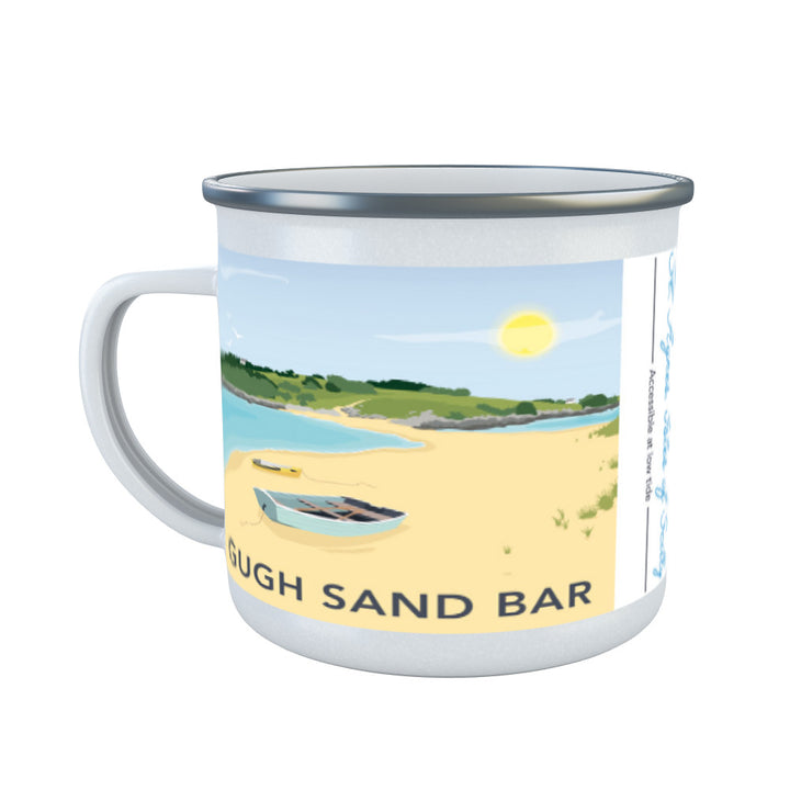 Gugh Sand Bar, St Agnes, Isles of Scilly Enamel Mug