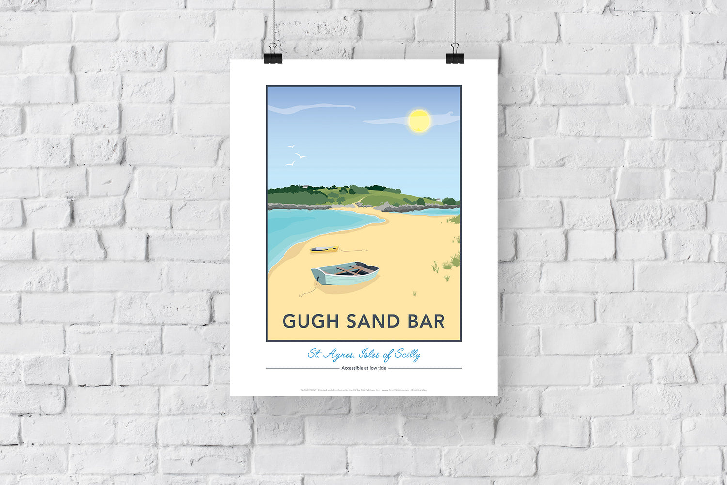 Gugh Sand Bar, St Agnes, Isles of Scilly - Art Print