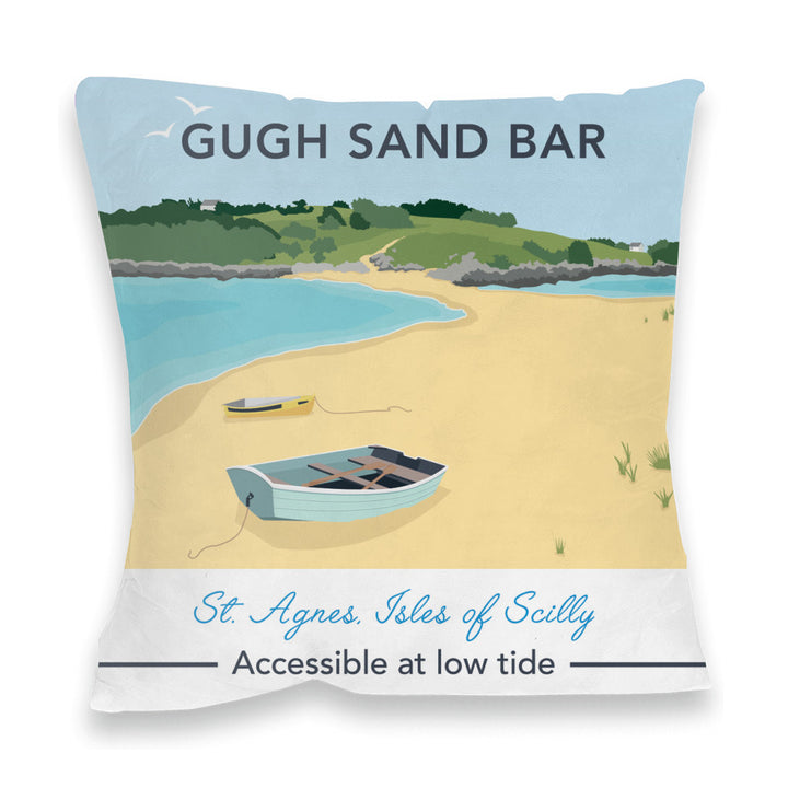 Gugh Sand Bar, St Agnes, Isles of Scilly Fibre Filled Cushion