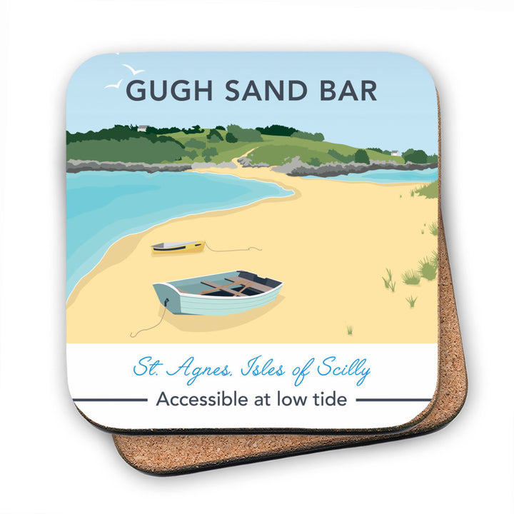 Gugh Sand Bar, St Agnes, Isles of Scilly MDF Coaster