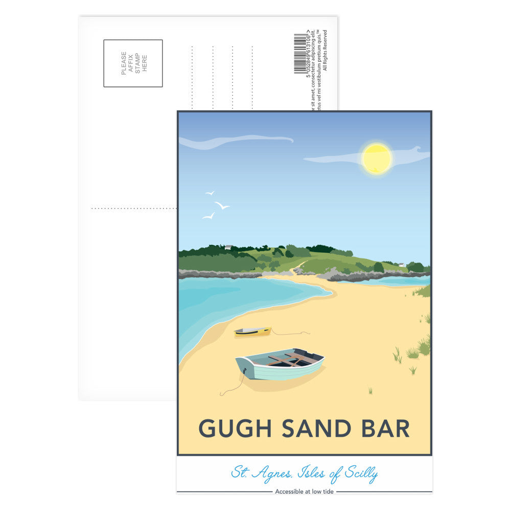 Gugh Sand Bar, St Agnes, Isles of Scilly Postcard Pack