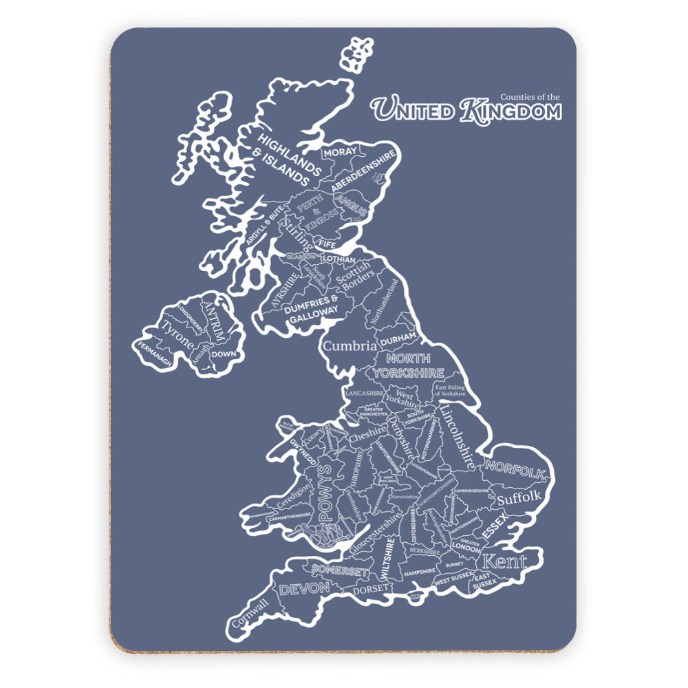 The Counties of the United Kingdom, Placemat
