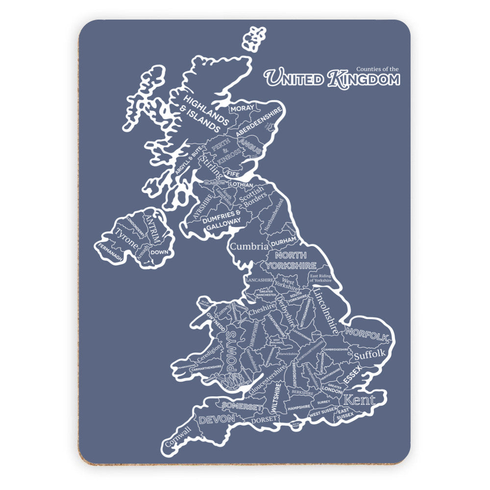 The Counties of the United Kingdom, Placemat