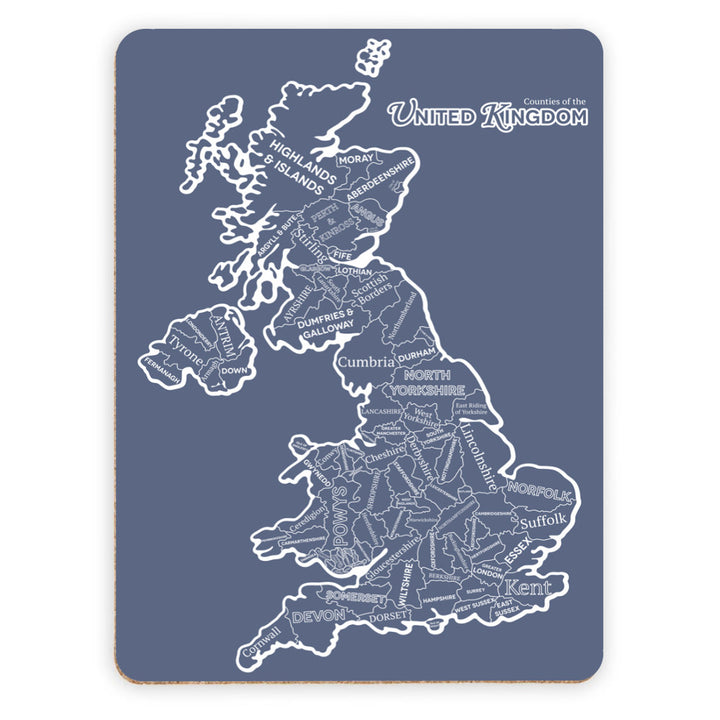 The Counties of the United Kingdom, Placemat