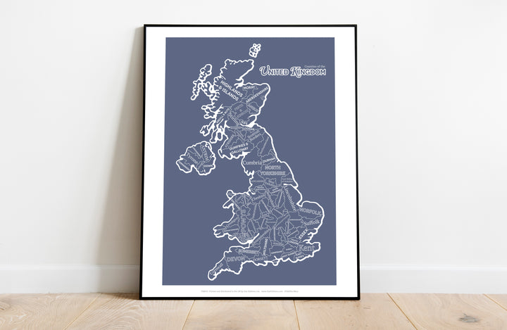 The Counties of the United Kingdom, - Art Print