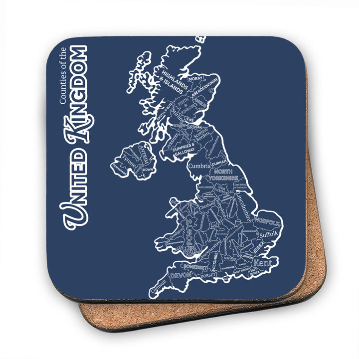 The Counties of the United Kingdom, MDF Coaster