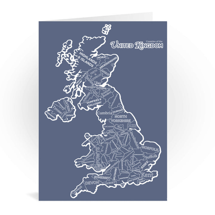 The Counties of the United Kingdom, Greeting Card 7x5