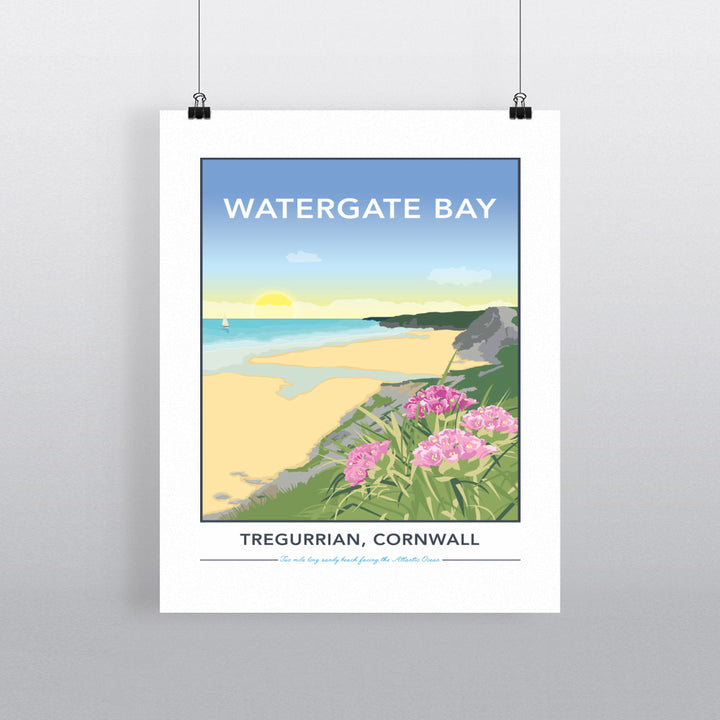 Watergate Bay, Tregurrian, Cornwall 90x120cm Fine Art Print