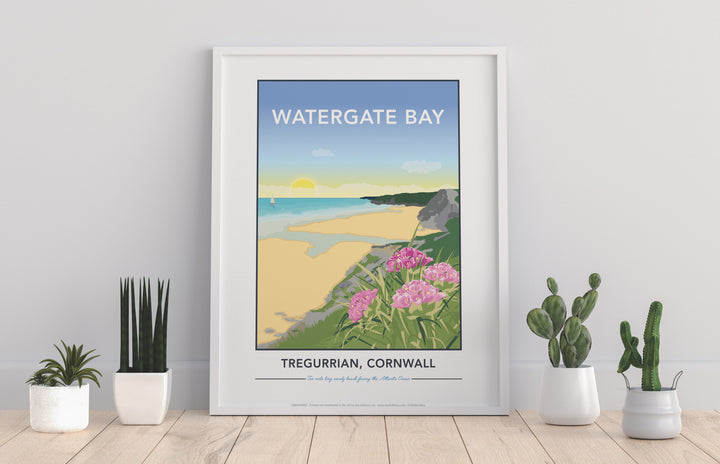 Watergate Bay, Tregurrian, Cornwall - Art Print