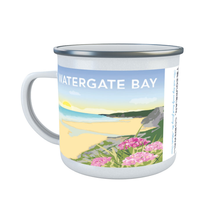 Watergate Bay, Tregurrian, Cornwall Enamel Mug