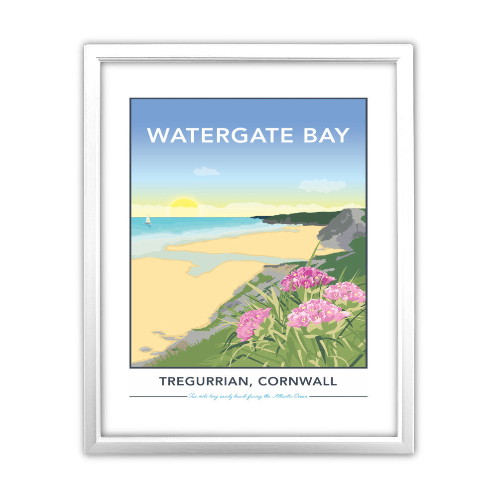 Watergate Bay, Tregurrian, Cornwall - Art Print