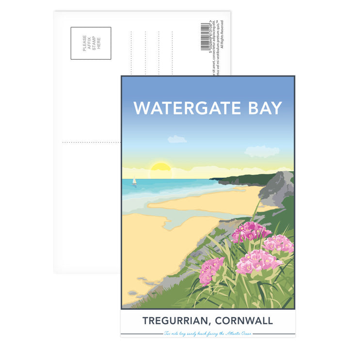 Watergate Bay, Tregurrian, Cornwall Postcard Pack