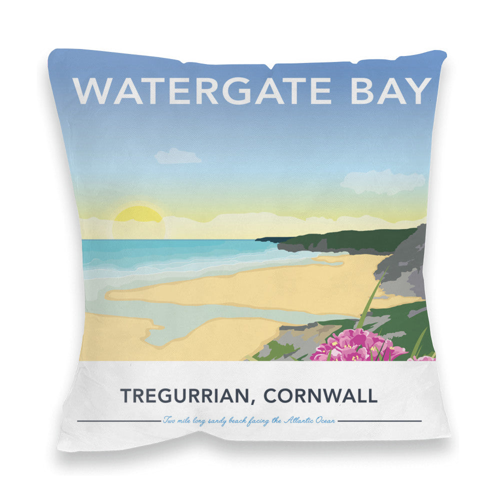 Watergate Bay, Tregurrian, Cornwall Fibre Filled Cushion