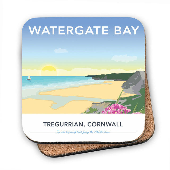 Watergate Bay, Tregurrian, Cornwall MDF Coaster
