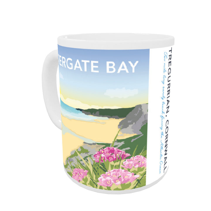 Watergate Bay, Tregurrian, Cornwall Coloured Insert Mug