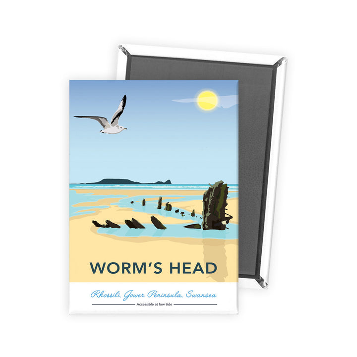 Worm's Head, Rhosilli, Gower Peninsula, Swansea - Magnet