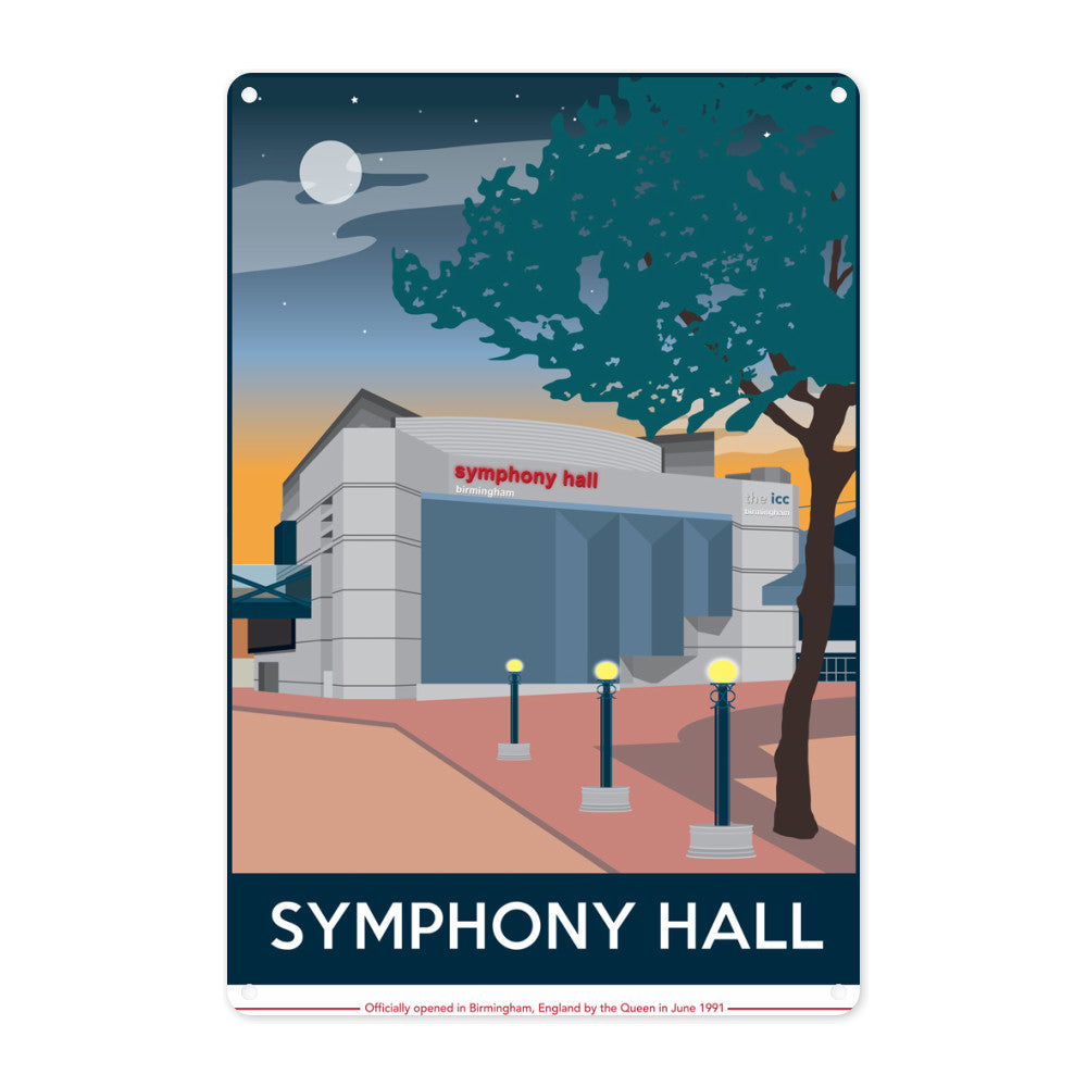 The Symphony Hall, Birmingham Metal Sign
