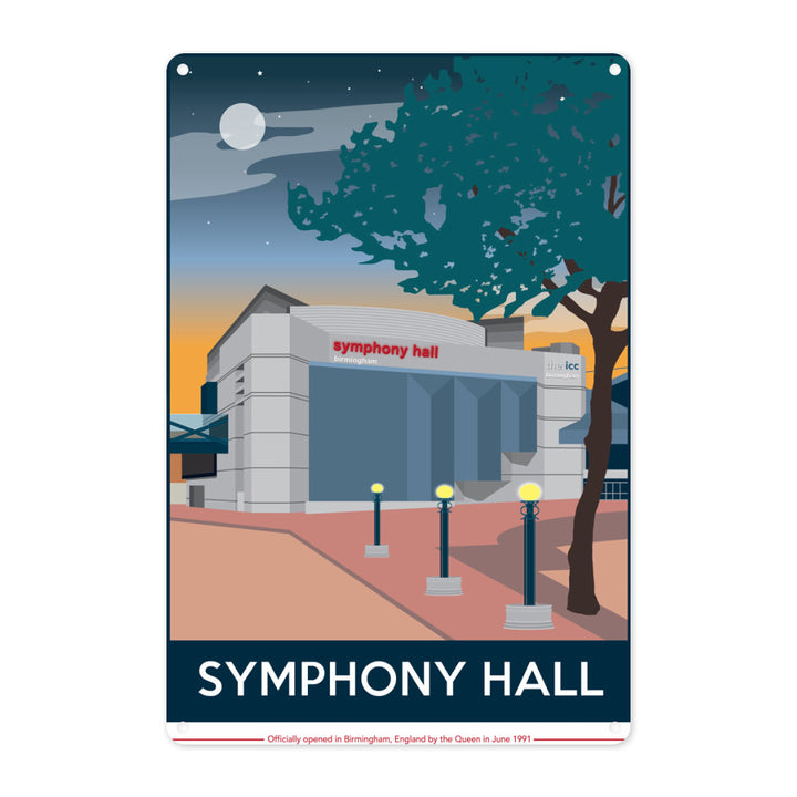 The Symphony Hall, Birmingham Metal Sign
