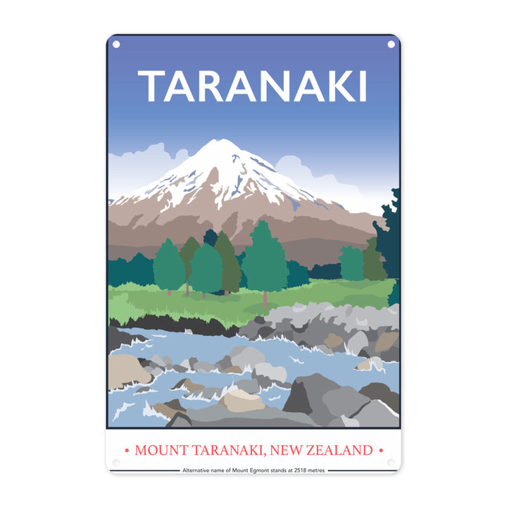 Mount Taranaki, Taranaki, New Zealand Metal Sign