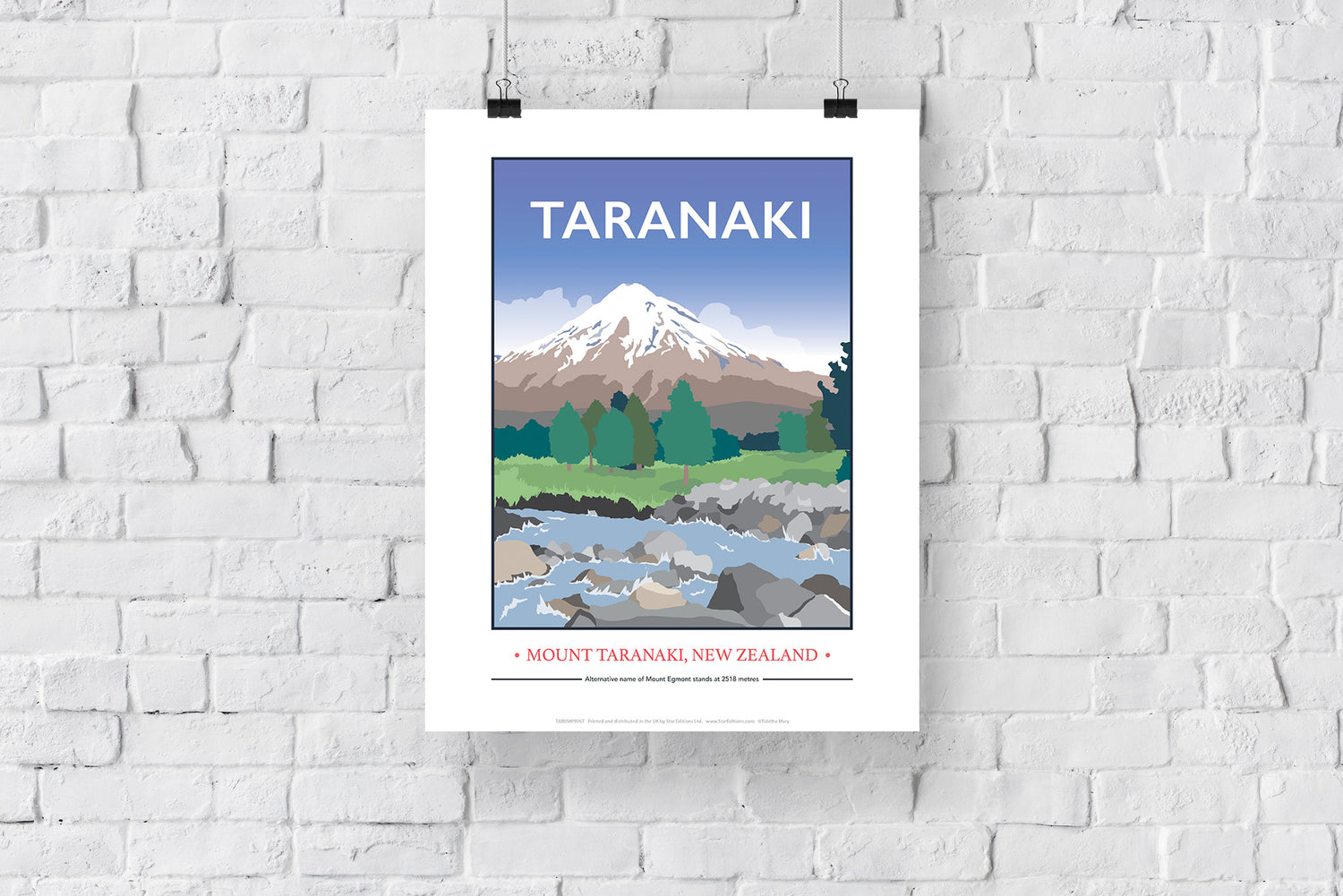 Mount Taranaki, Taranaki, New Zealand - Art Print