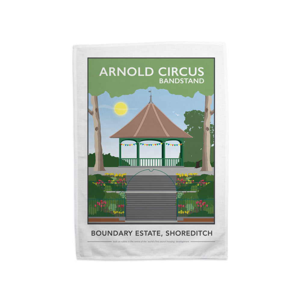 Arnold Circus Bandstand, Shoreditch, London Tea Towel