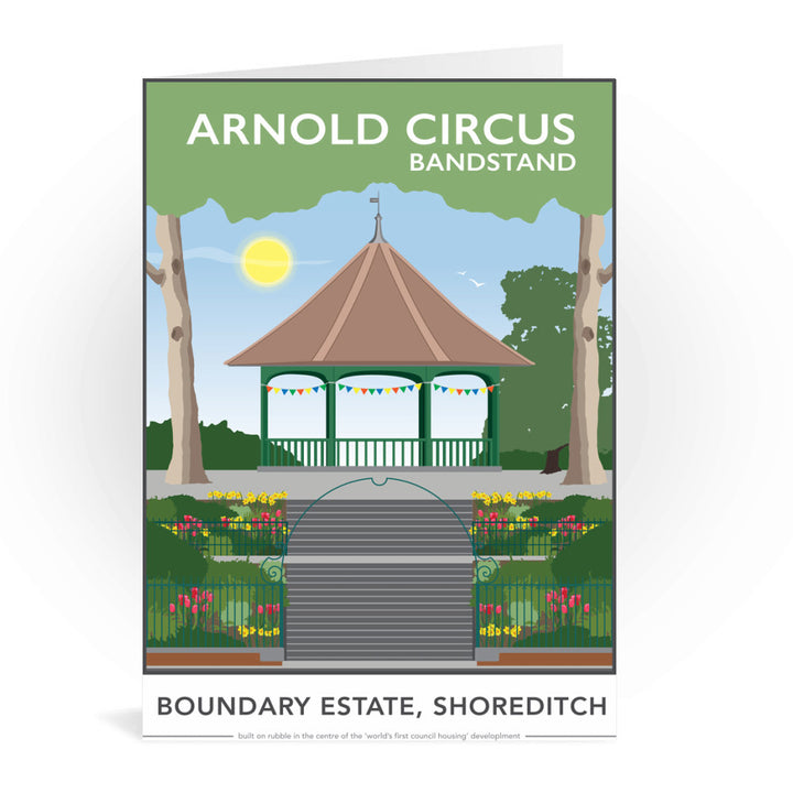 Arnold Circus Bandstand, Shoreditch, London Greeting Card 7x5