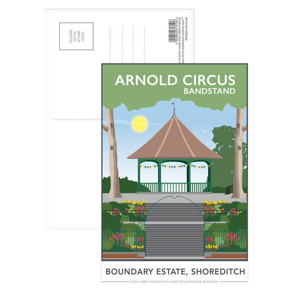 Arnold Circus Bandstand, Shoreditch, London Postcard Pack