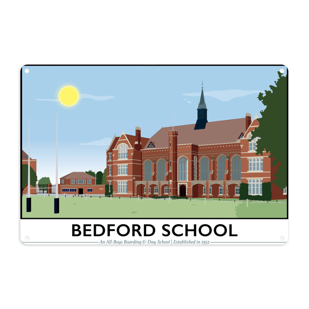 Bedford School, Bedfordshire Metal Sign