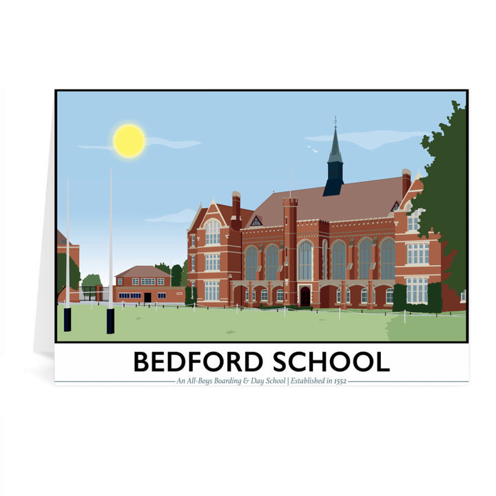 Bedford School, Bedfordshire Greeting Card 7x5