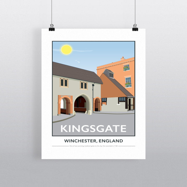 Kingsgate, Winchester, Hampshire 90x120cm Fine Art Print