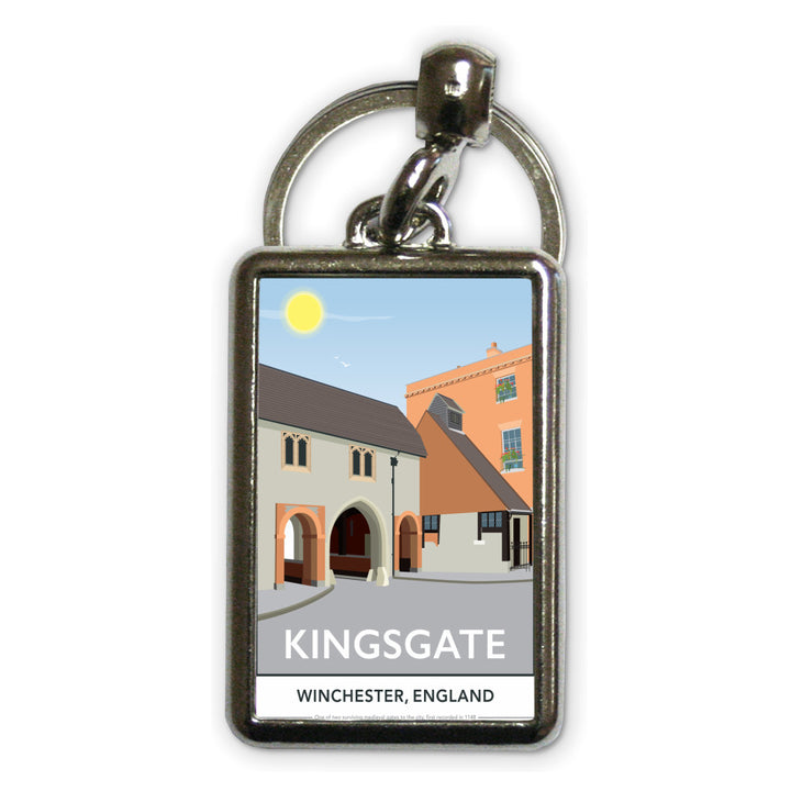 Kingsgate, Winchester, Hampshire Metal Keyring