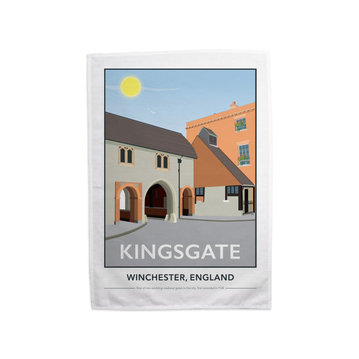 Kingsgate, Winchester, Hampshire Tea Towel