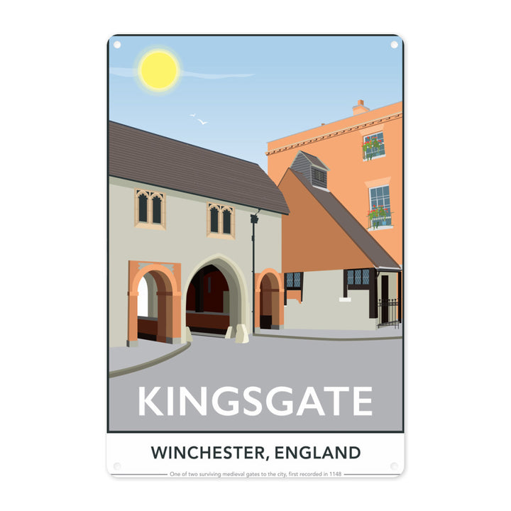 Kingsgate, Winchester, Hampshire Metal Sign