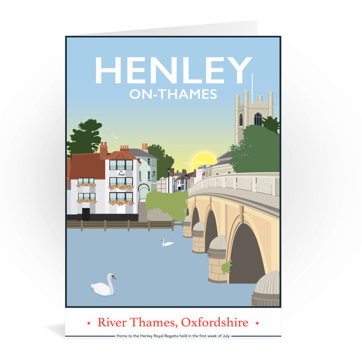 Henley on Thames, Henley On Thames, Oxfordshire Greeting Card 7x5