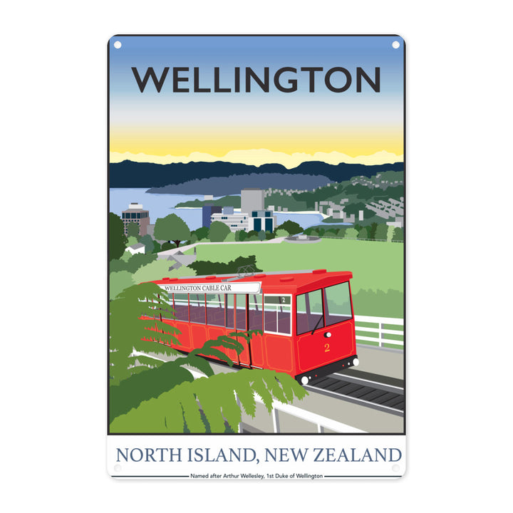 Wellington, North Island, New Zealand Metal Sign