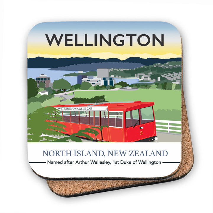 Wellington, North Island, New Zealand MDF Coaster