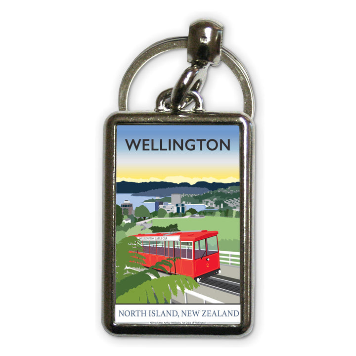 Wellington, North Island, New Zealand Metal Keyring