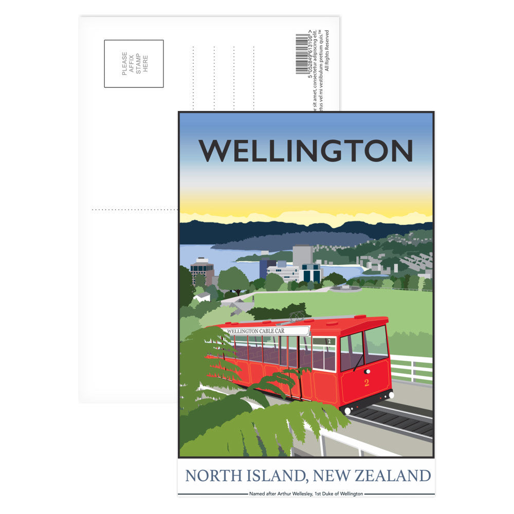 Wellington, North Island, New Zealand Postcard Pack