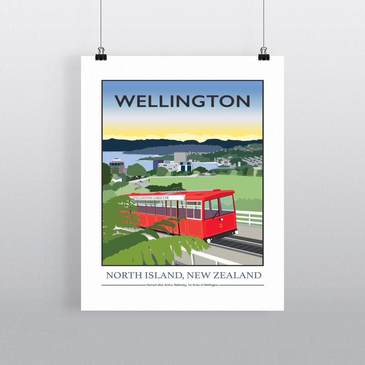 Wellington, North Island, New Zealand 90x120cm Fine Art Print