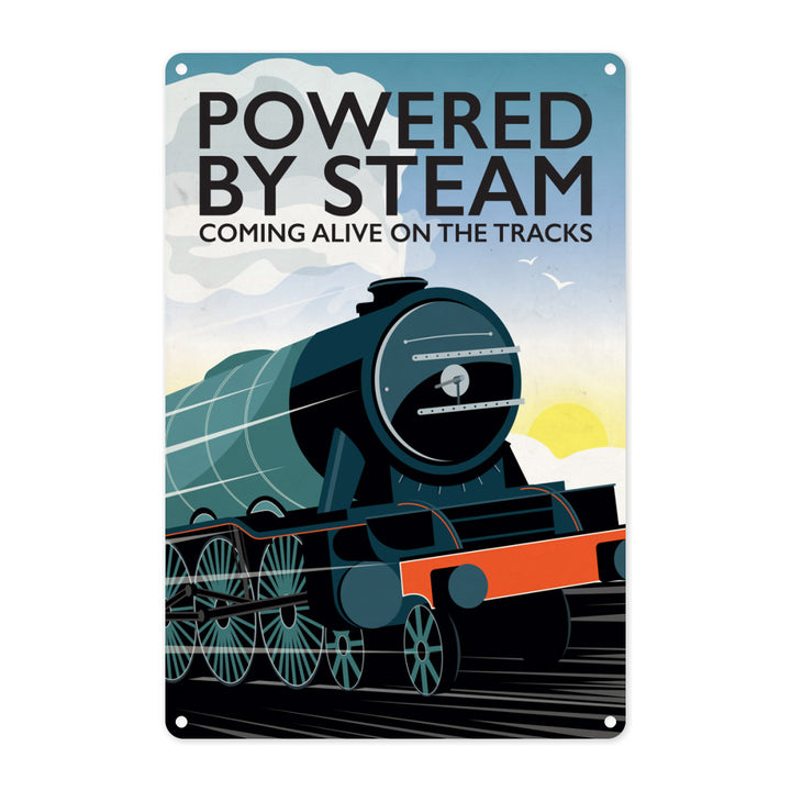 Powered By Steam, Metal Sign