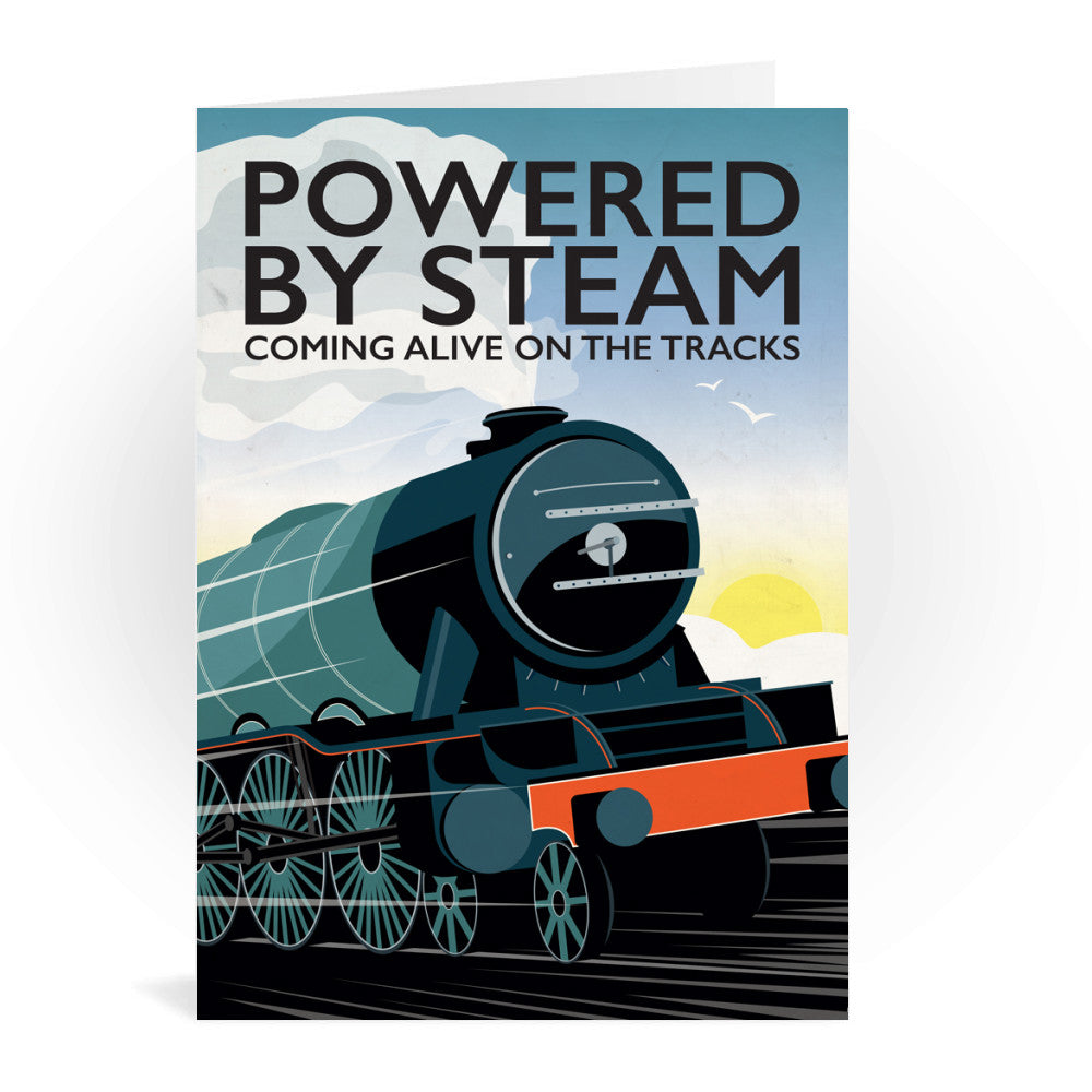 Powered By Steam, Greeting Card 7x5