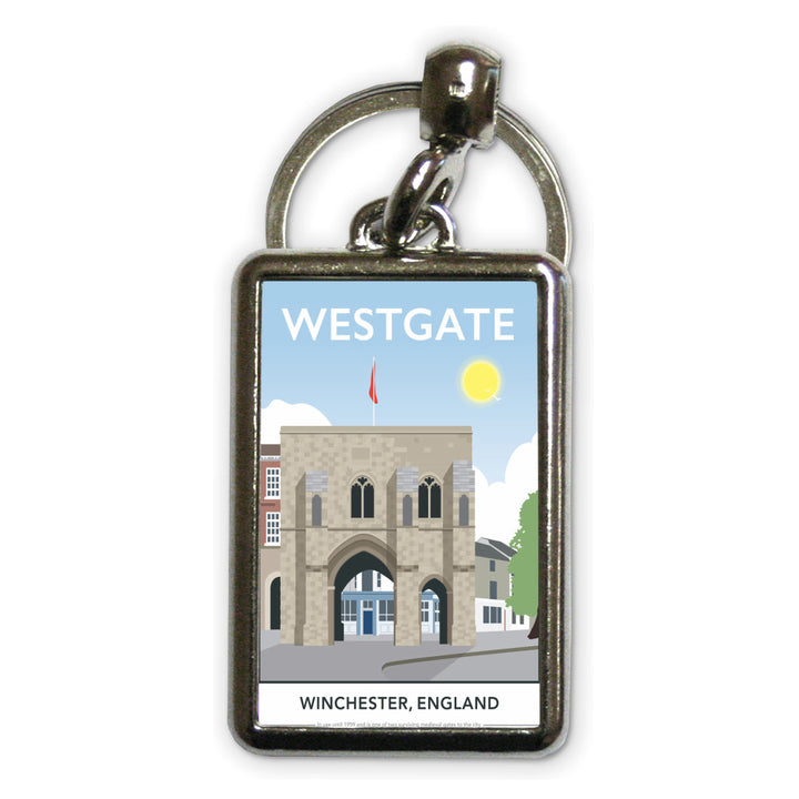 Westgate, Winchester, Hampshire Metal Keyring