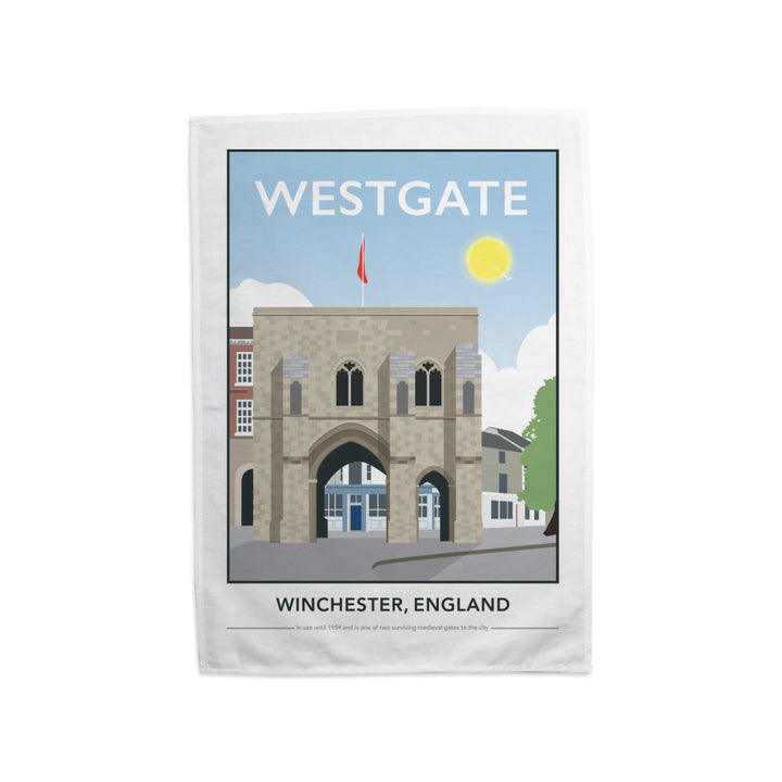 Westgate, Winchester, Hampshire Tea Towel