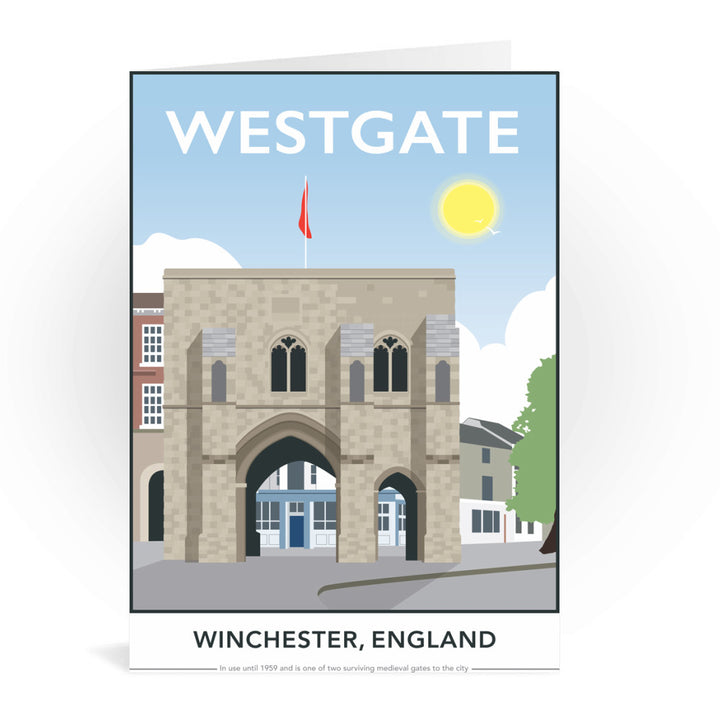 Westgate, Winchester, Hampshire Greeting Card 7x5