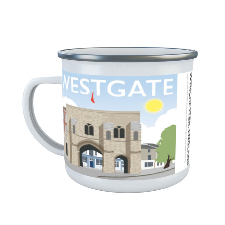Westgate, Winchester, Hampshire Enamel Mug