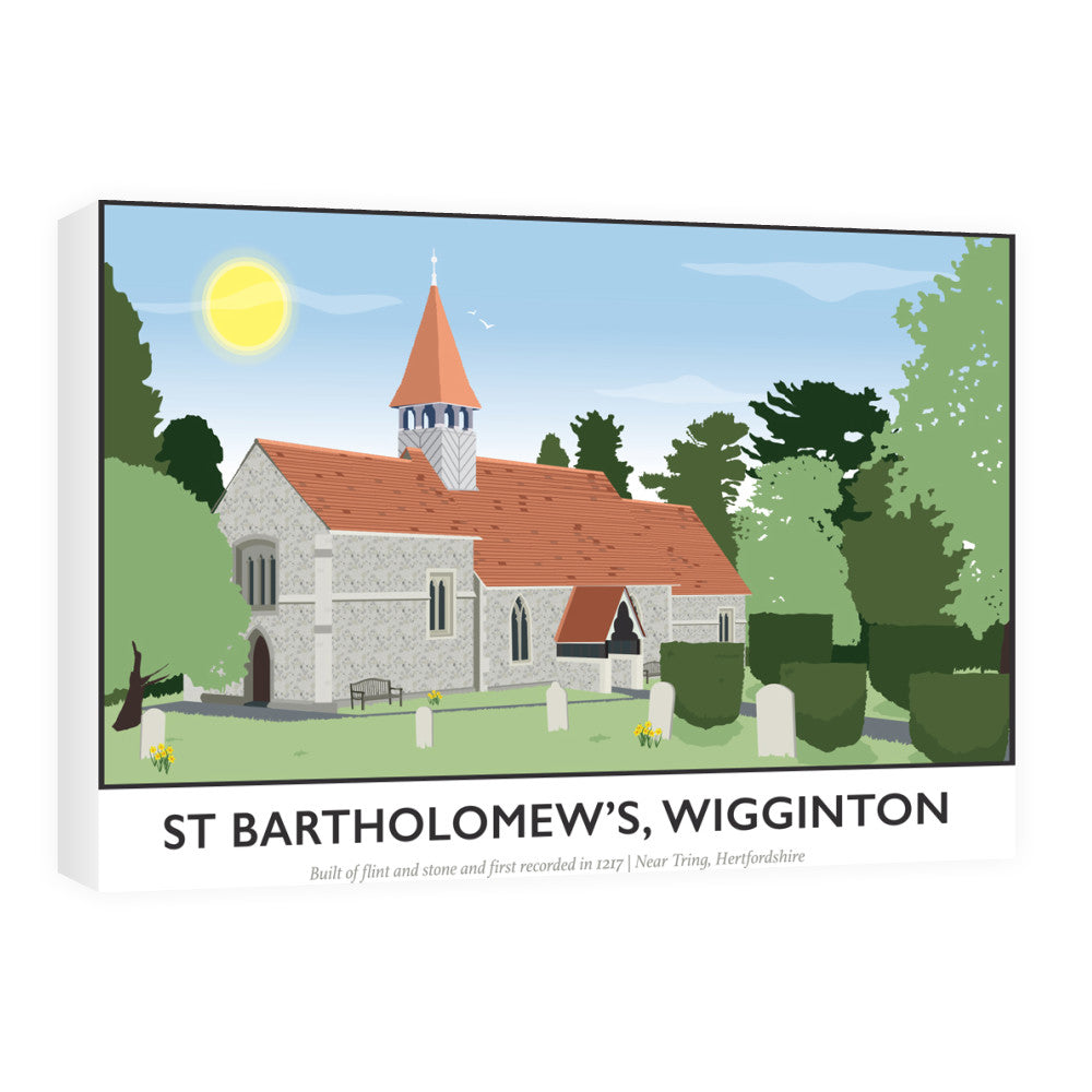 St Bartholomews Church, Wiggington, Hertfordshire 60cm x 80cm Canvas
